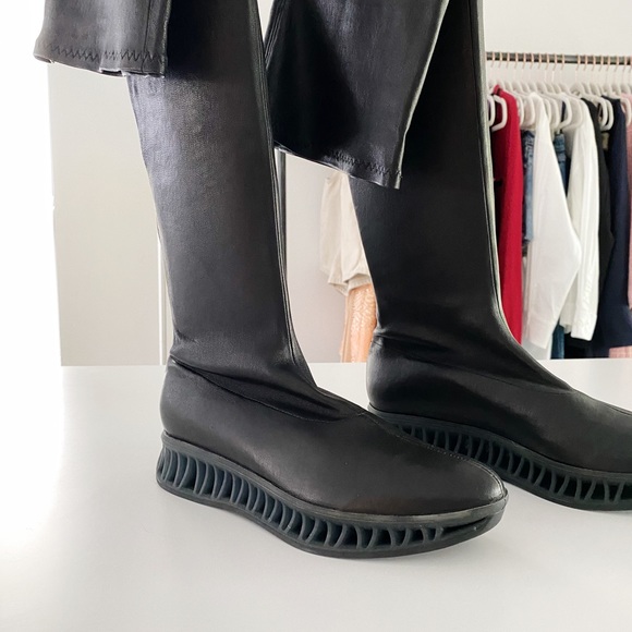 Clergerie Paris Modena Leather Over The Knee Flatform Boots Size FR 37 NIB - Picture 9 of 13